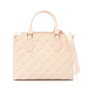 Louis Vuitton On the Go Summer Stardust Handbag Leather Empreinte Pink Yellow